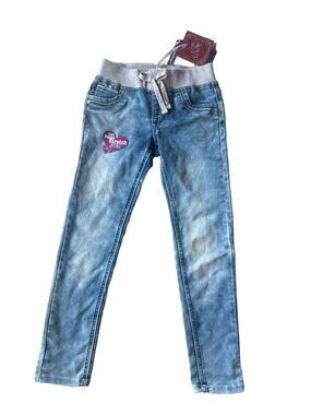 NWT Vigoss Girls Sz 7 Denim Jeans Leggings Knit Waistband Super Stretch NEW